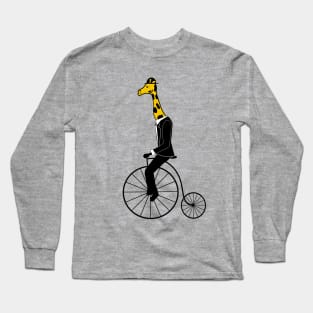 Penny-farthing Giraffe Long Sleeve T-Shirt